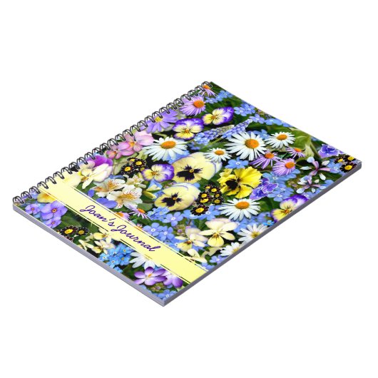 Carnet Fleurs d'été colorées (Côté gauche)