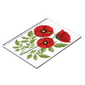 Carnet Fleurs d'été joyeuses floraison de pavot (Côté gauche)