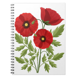 Carnet Fleurs d'été joyeuses floraison de pavot