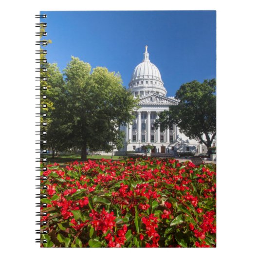 Carnet Fleurs devant le bâtiment du Capitole d'État (Devant)