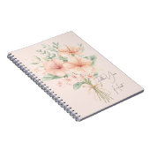 Carnet Fleurs d'Hibiscus Pêche Tropical (Côté Droit)