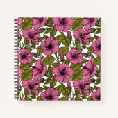 Carnet Fleurs d'hibiscus roses (Devant)