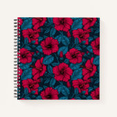 Carnet Fleurs d'hibiscus rouges (Devant)