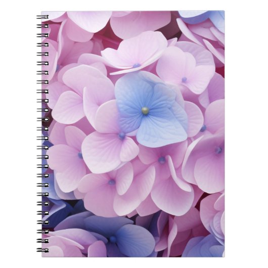 Carnet Fleurs d'Hydrangea Motif sans couture (Devant)