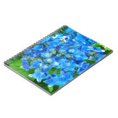 Carnet Fleurs d'hydrangée bleue. Photographie florale. (Côté gauche)