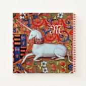 CARNET FLEURS D'IMAGINAIRE ET D'UNICORNE, MOTIFS FLORAUX  (Dos)