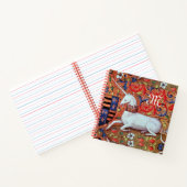 CARNET FLEURS D'IMAGINAIRE ET D'UNICORNE, MOTIFS FLORAUX  (Intérieur)