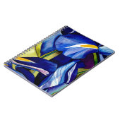 Carnet Fleurs d'iris bleues originales en aquarelle (Côté gauche)