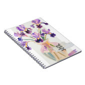 Carnet Fleurs d'Iris Violettes Modernes Inspirantes dans (Côté Droit)