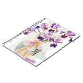 Carnet Fleurs d'Iris Violettes Modernes Inspirantes dans (Côté gauche)