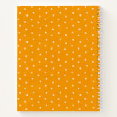 Carnet Fleurs Ditsy Orange Chaud Points de Polka Personna (Dos)