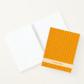 Carnet Fleurs Ditsy Orange Chaud Points de Polka Personna (Intérieur)