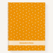 Carnet Fleurs Ditsy Orange Chaud Points de Polka Personna (Devant)