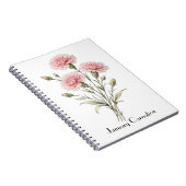 Carnet Fleurs d'œillet de janvier (Côté Droit)