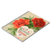 Carnet Fleurs d'oeillet, Message de la Saint-Valentin Vin (Côté gauche)