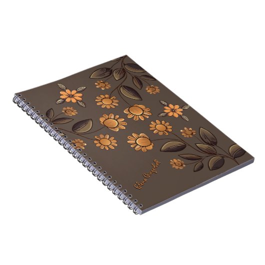 Carnet Fleurs d'or (Côté Droit)