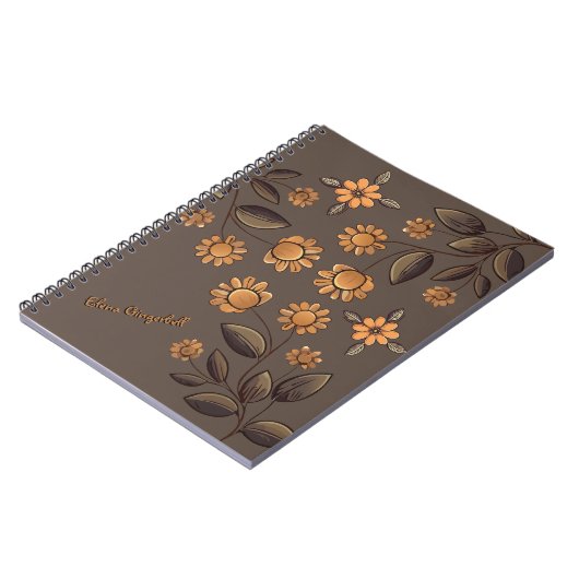 Carnet Fleurs d'or (Côté gauche)