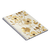 Carnet Fleurs d'or pensées heureuses inspirantes (Côté Droit)