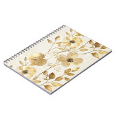 Carnet Fleurs d'or pensées heureuses inspirantes (Côté gauche)