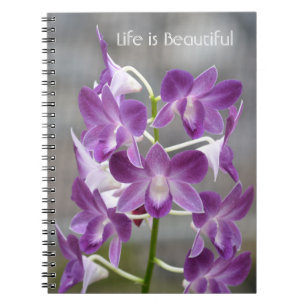 Carnet Fleurs d'Orchidée Violette Kauai