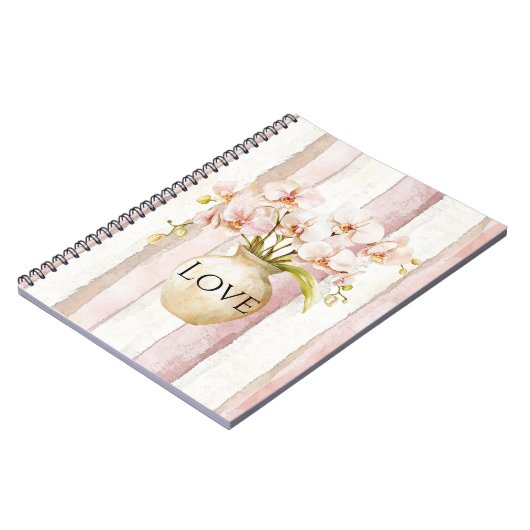 Carnet Fleurs d'orchidées roses (Côté gauche)