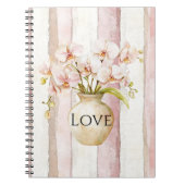 Carnet Fleurs d'orchidées roses (Devant)