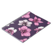 Carnet Fleurs d'orchidées roses (Côté gauche)