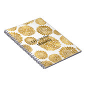 Carnet Fleurs dorées chic (Côté Droit)