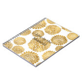 Carnet Fleurs dorées chic (Côté gauche)