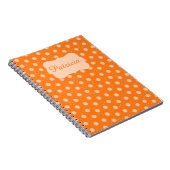 Carnet Fleurs douces pêche beige sur fond orange (Côté Droit)