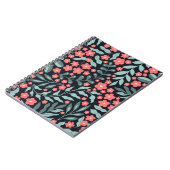 Carnet Fleurs en fleurs de style rétro rose dans le style (Côté gauche)