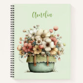 Carnet Fleurs en pot Cozy Shabby Mignon (Devant)