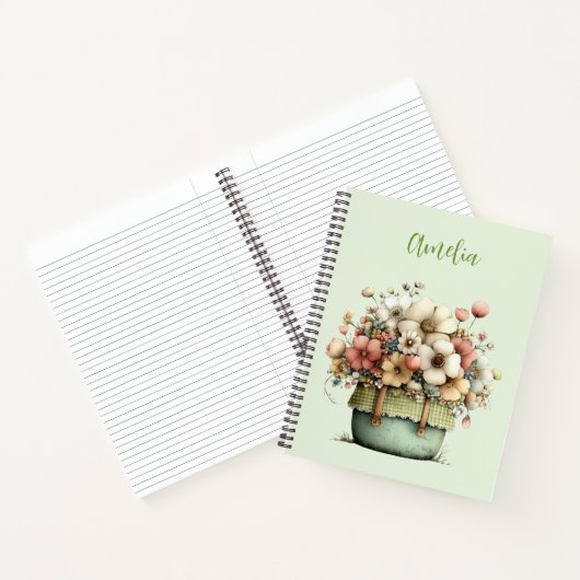 Carnet Fleurs en pot Cozy Shabby Mignon (Intérieur)