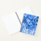 Carnet Fleurs encrées Abstraites Lys bleu marine (Intérieur)