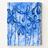 Carnet Fleurs encrées Abstraites Lys bleu marine (Dos)