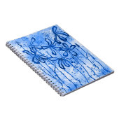 Carnet Fleurs encrées Abstraites Lys bleus (Côté Droit)