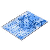 Carnet Fleurs encrées Abstraites Lys bleus (Côté gauche)