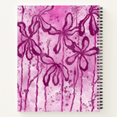 Carnet Fleurs encrées Abstraites Lys roses (Dos)