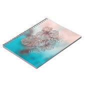 Carnet Fleurs esquissées Abstraites gradient fleuri feuil (Côté gauche)