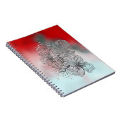 Carnet Fleurs esquissées Abstraites gradient fleuri feuil (Côté Droit)