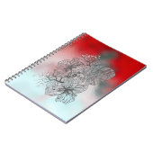 Carnet Fleurs esquissées Abstraites gradient fleuri feuil (Côté gauche)