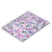 Carnet Fleurs et baies pourpres : Aquarelle (Côté gauche)