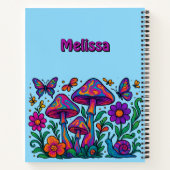 Carnet Fleurs et champignons psychédéliques rétro (Dos)