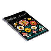 Carnet Fleurs et champignons rétro Smiley (Côté Droit)