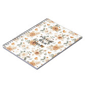 Carnet Fleurs et cœurs ivoire crème (Côté gauche)