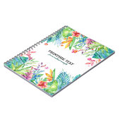 Carnet Fleurs et feuilles tropicales colorées (Côté gauche)