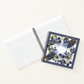 Carnet Fleurs et fruits bleus dans le cadre (Intérieur)