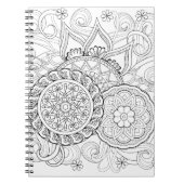 Carnet Fleurs et mandalas de griffonnage (Devant)