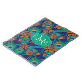 Carnet Fleurs et monogramme des plumes | (Côté gauche)