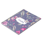 Carnet Fleurs et papillon Nom personnalisé Cadeau (Côté gauche)